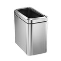 25L Brushed Stainless Steel Slim Open Trash Can V92855