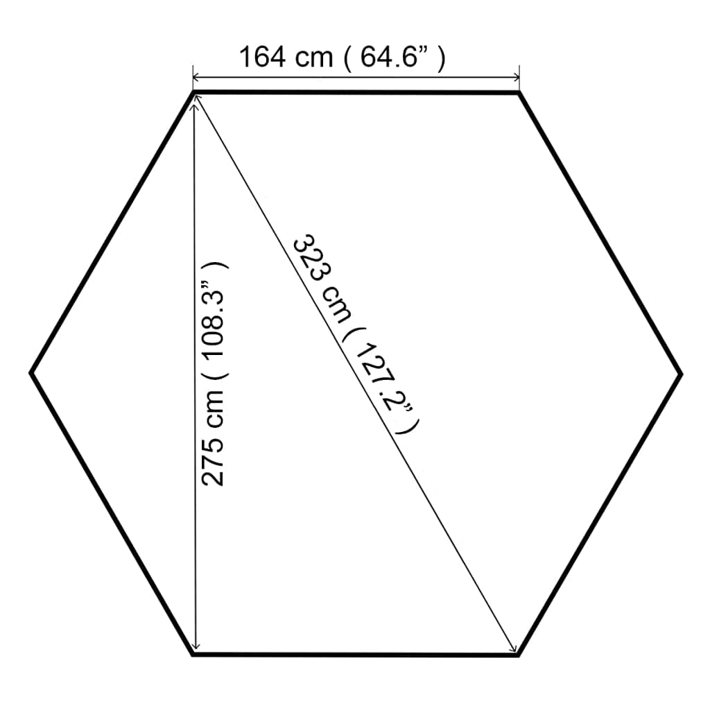 Gazebo Tent 10.6'x9'x8.7' Anthracite U616