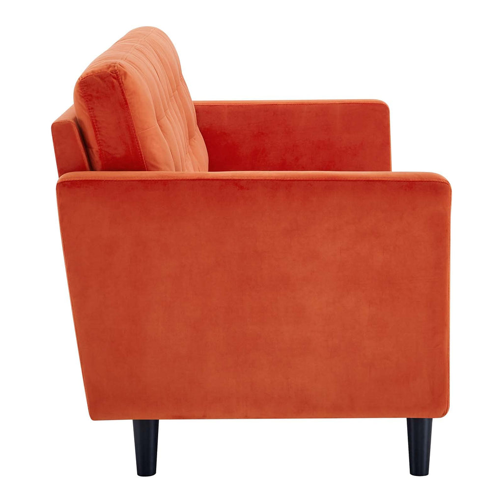 Orange Tufted Performance Velvet Sofa S3117