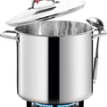 24 Quart Stainless Steel Stockpot with Lid J664