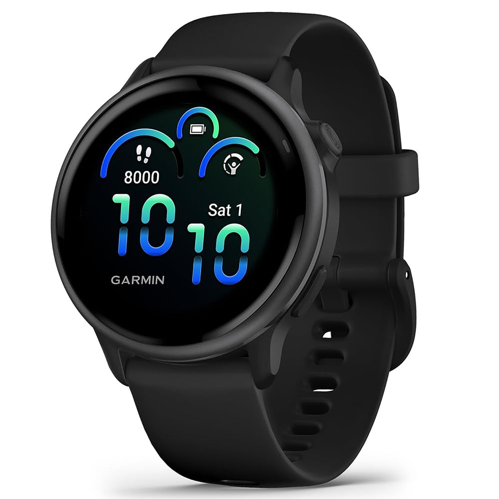 Black GPS Smartwatch with Silicone Band G48334