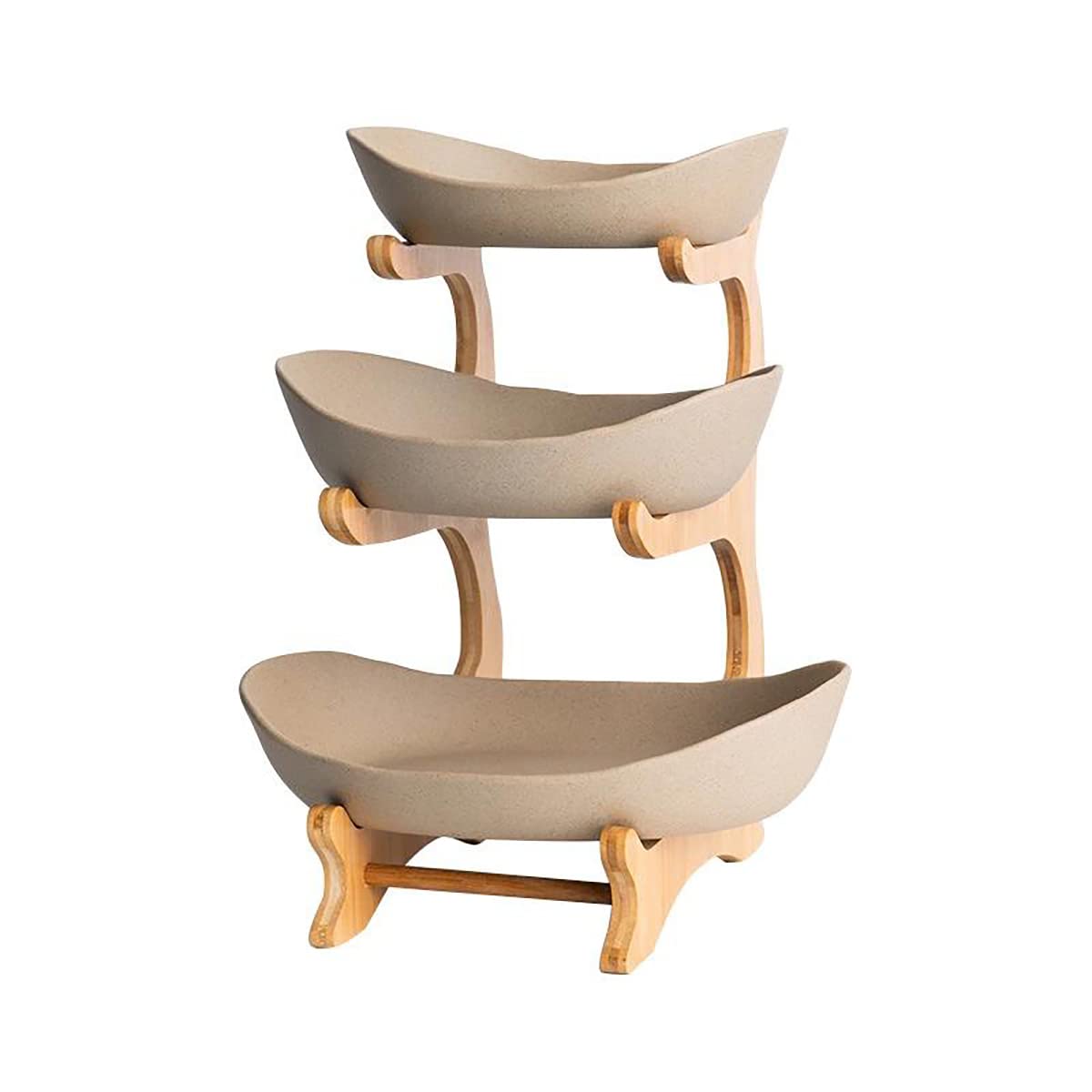 3 Tier Ceramic Fruit Basket with Holder G1858