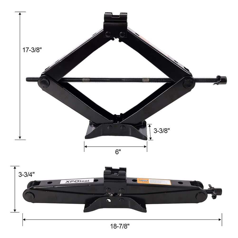 3-Ton Scissor Car Jack Kit with Lug Wrench K2173