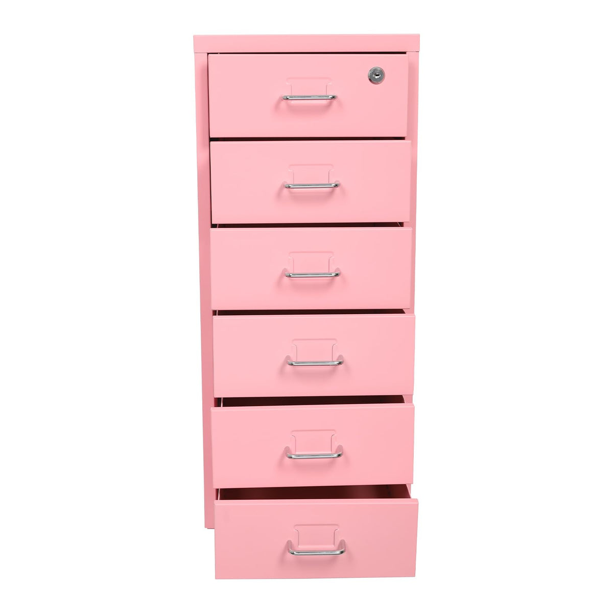 6 Drawer Lockable Metal Mobile File Cabinet with 4 Wheels N33641