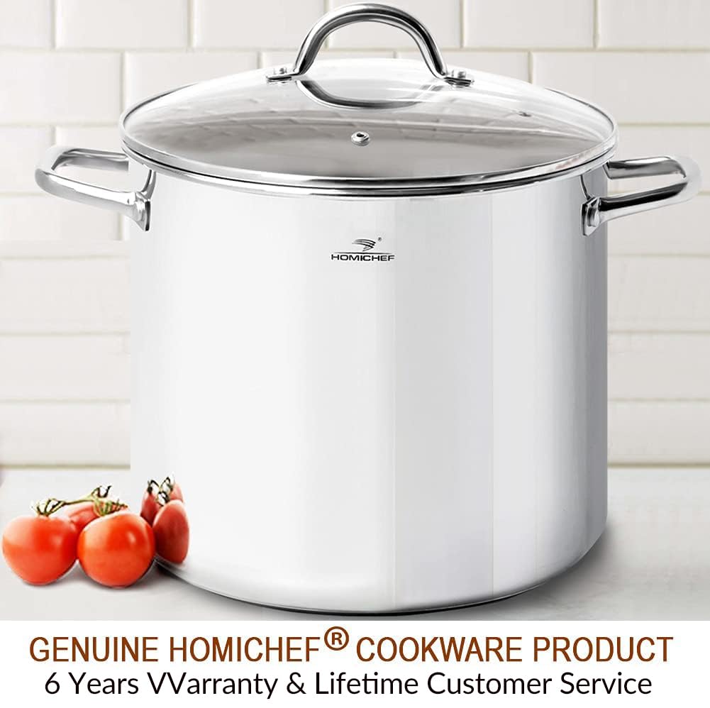 24 Quart Stainless Steel Stockpot with Lid J664