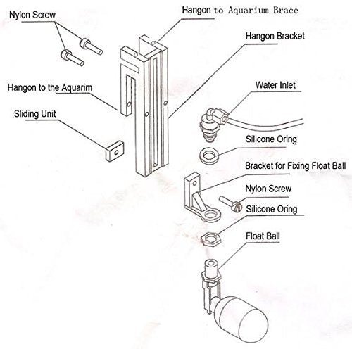 Aquarium Auto Water Filler Top Off System with Adjustable Bracket K942625