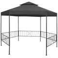 Gazebo Tent 10.6'x9'x8.7' Anthracite U616