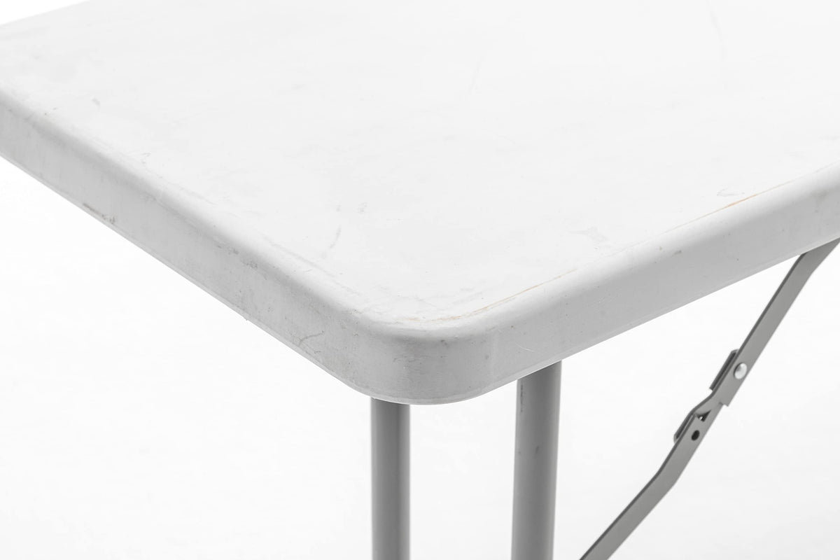White Plastic Folding Table Set of 2 R607999