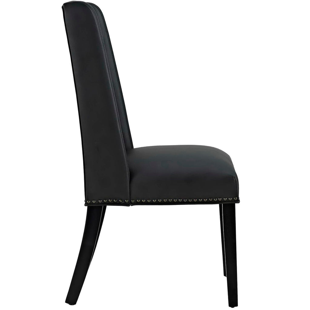 Black Vegan Leather Dining Side Chair G1919