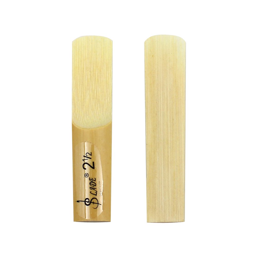 10 Pack Eb Alto Saxophone Reeds 2.5 Strength Bamboo Woodwind Reeds with Storage Case K3598