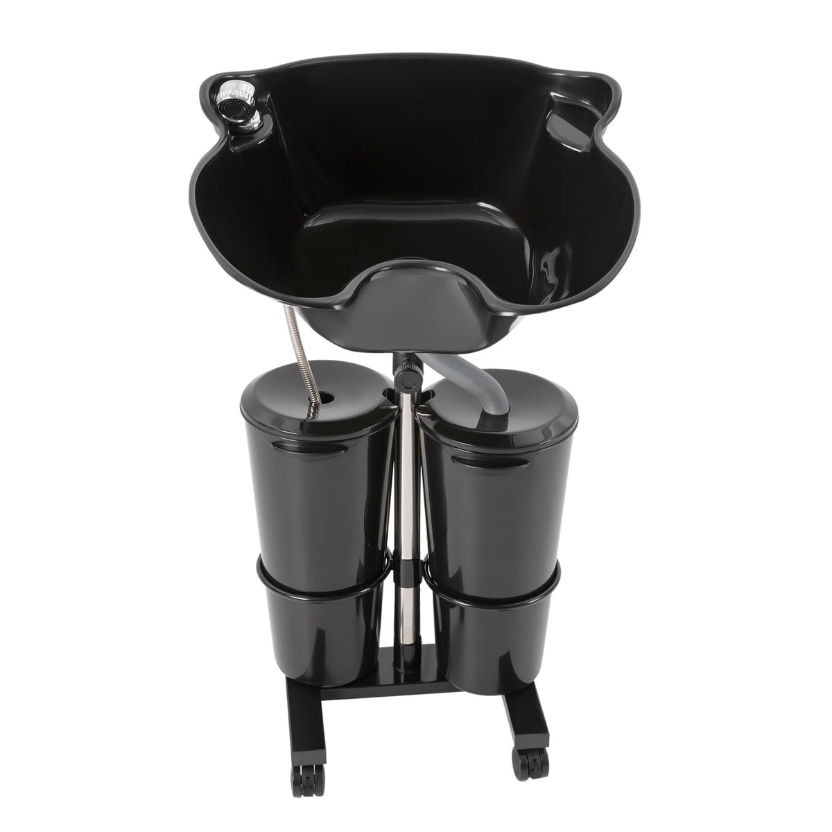 Portable Height-Adjustable Shampoo Basin with 2 Water Buckets G328