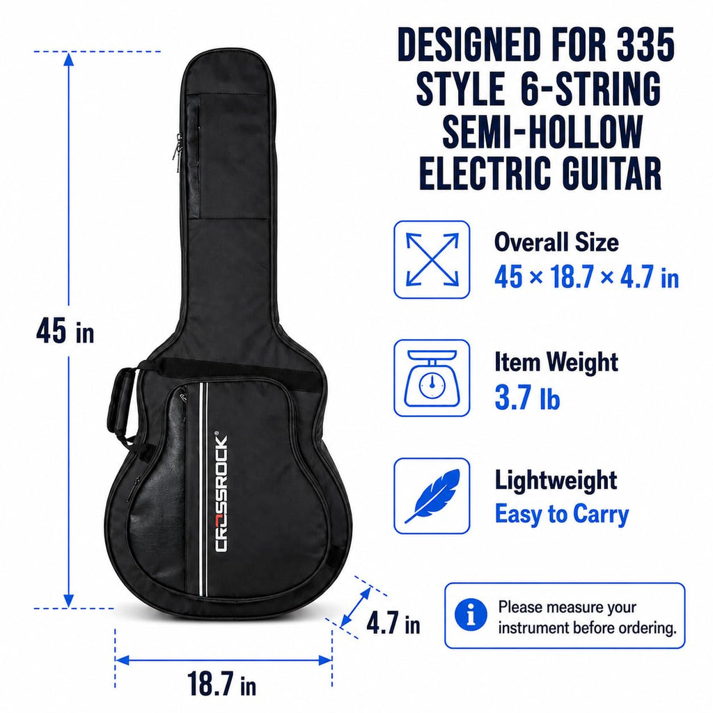 6-String Semi-Hollow Electric Guitar Gig Bag O840582