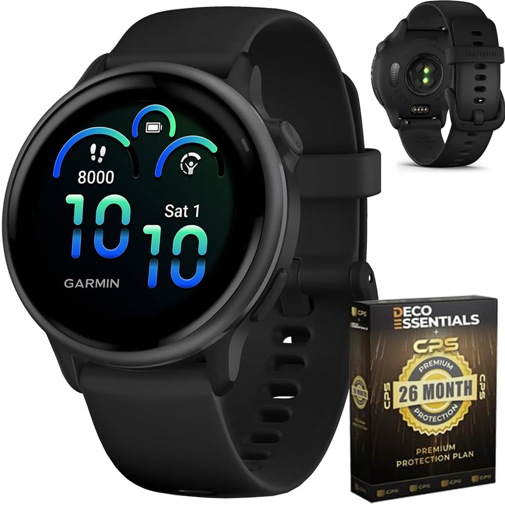 Black GPS Smartwatch with Silicone Band G48334