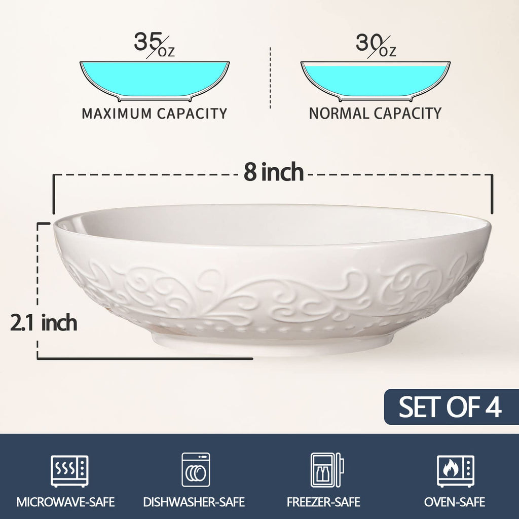 42oz Ceramic Ramen Bowl Set of 4 U167110