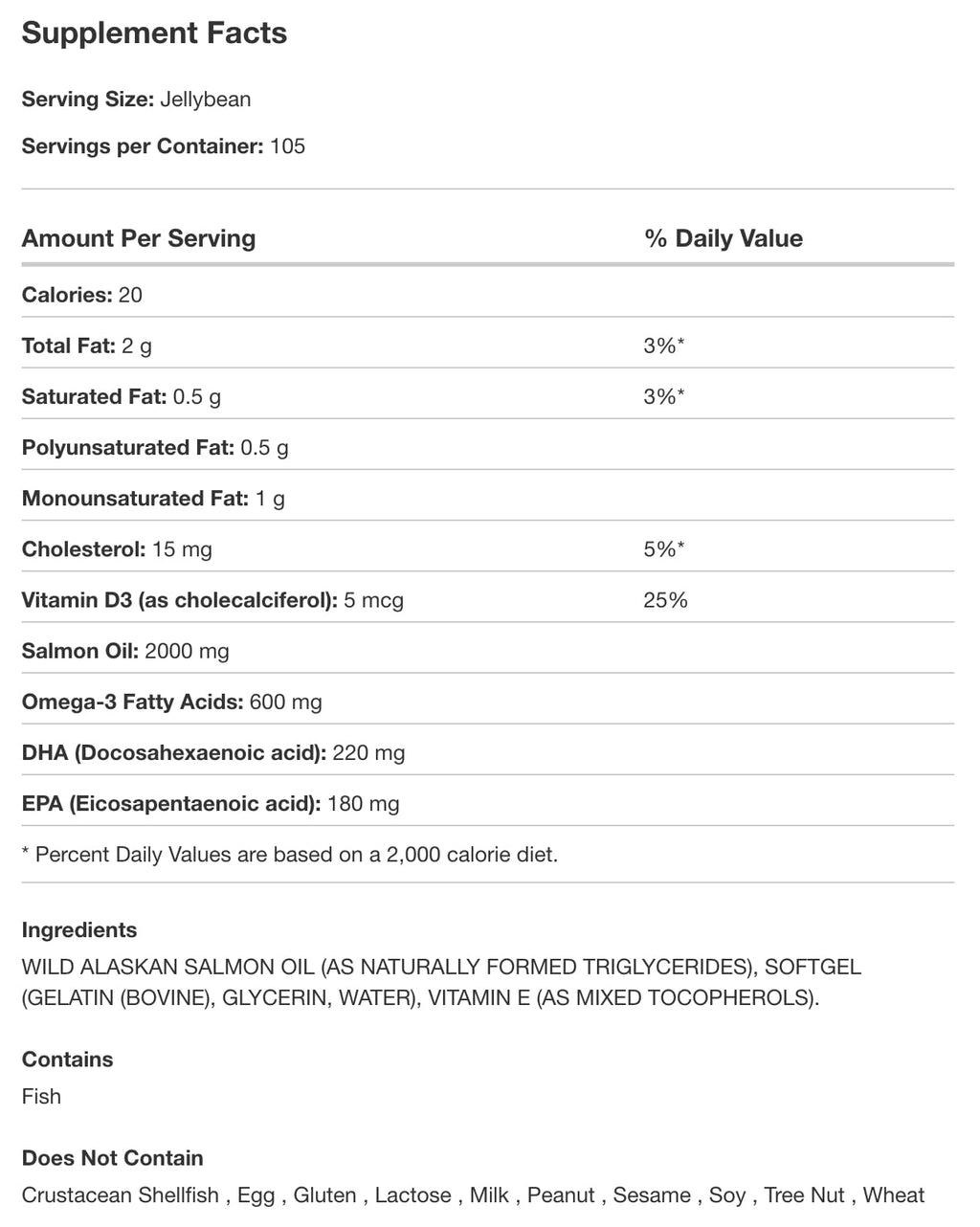 Wild Salmon Oil 1000 mg Softgels S94500