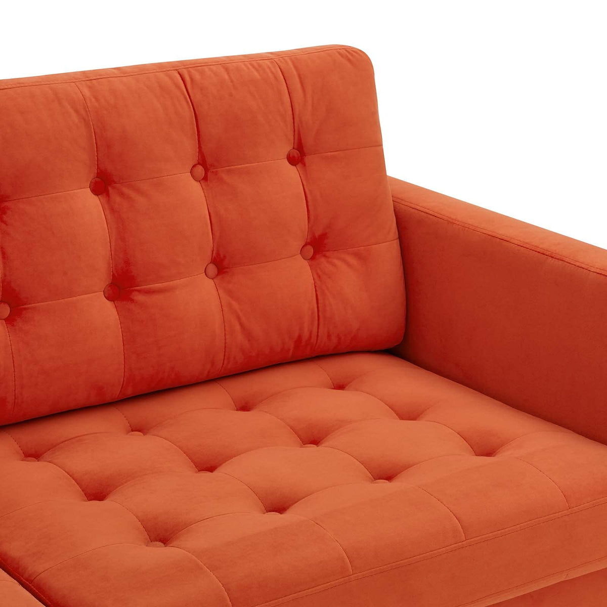 Orange Tufted Performance Velvet Sofa S3117