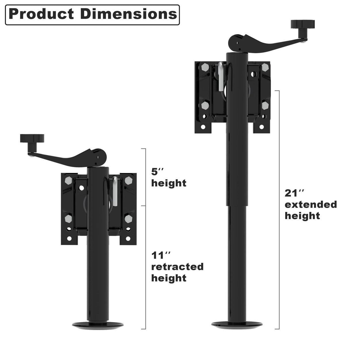 Swivel Bolt-on Trailer Jack, 10" Vertical Movement, 1000 lbs T2286