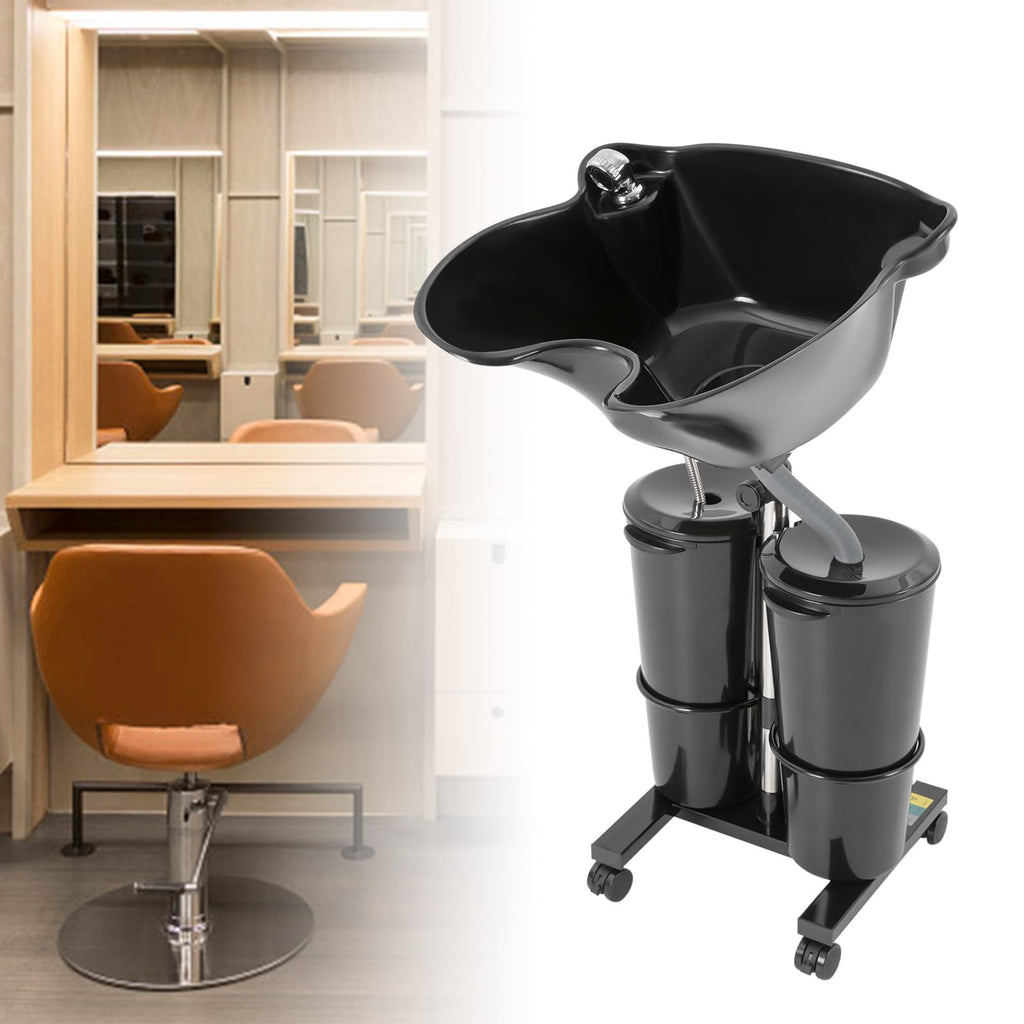 Portable Height-Adjustable Shampoo Basin with 2 Water Buckets G328