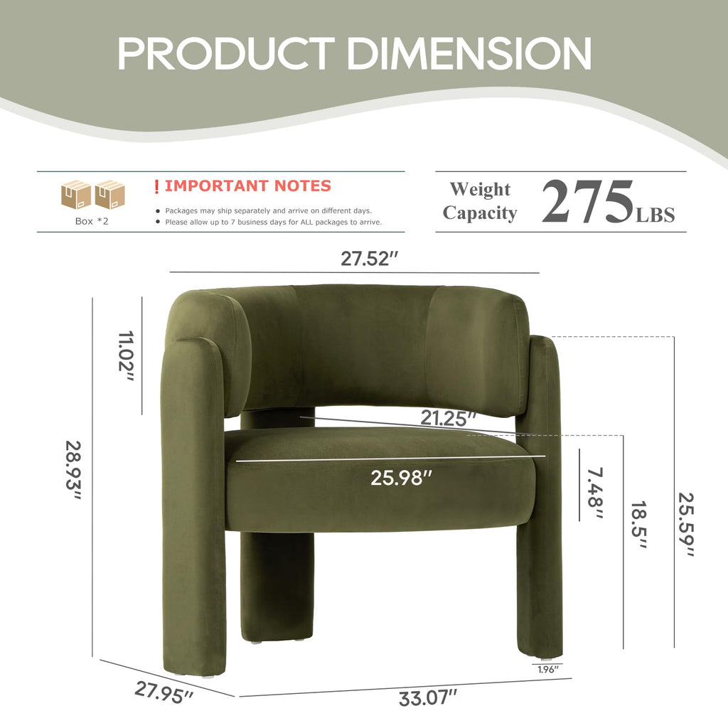 Velvet Accent Chair Set of 2 Green I90771