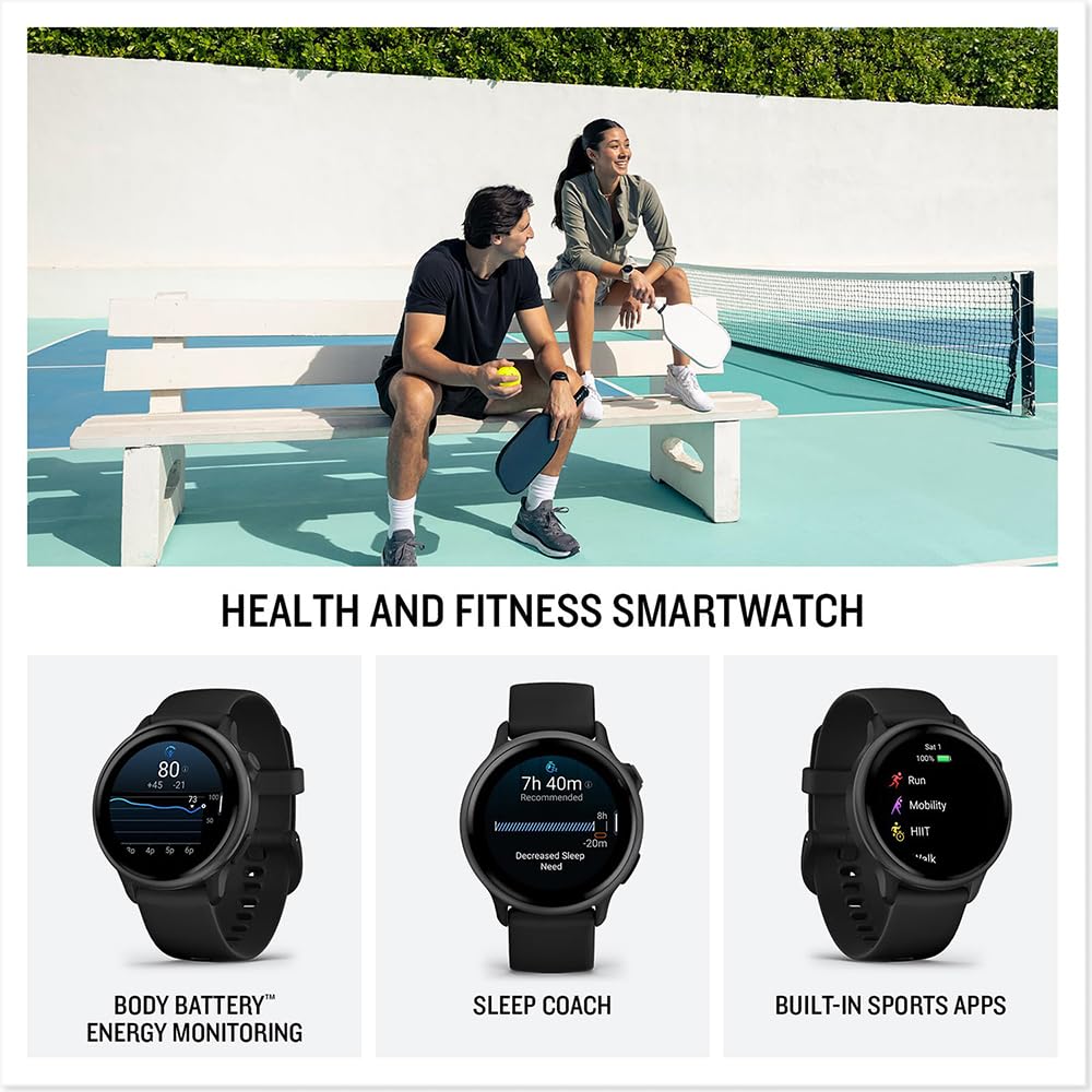 Black GPS Smartwatch with Silicone Band G48334