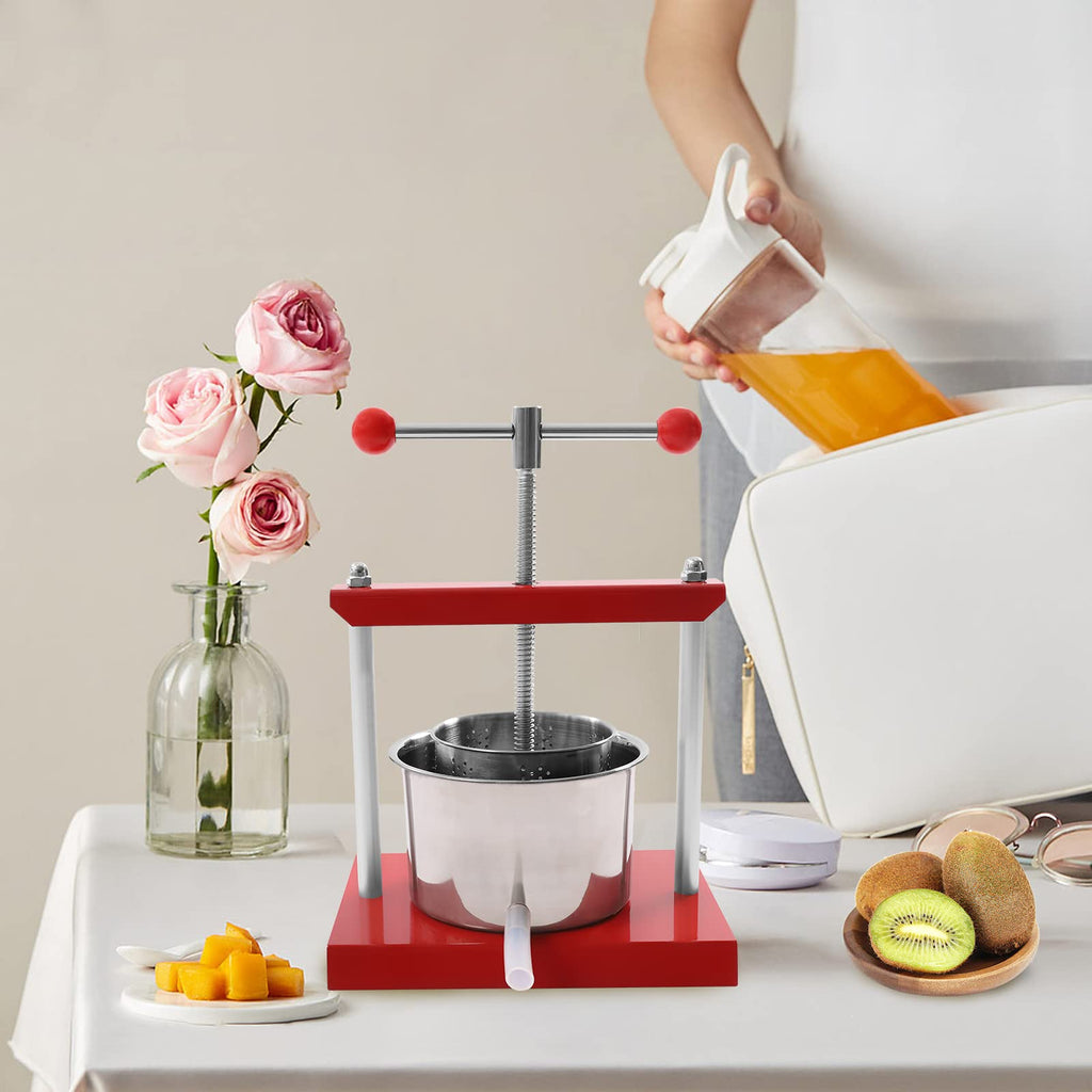 1.6 Gal Stainless Steel Manual Fruit Wine Press H58577