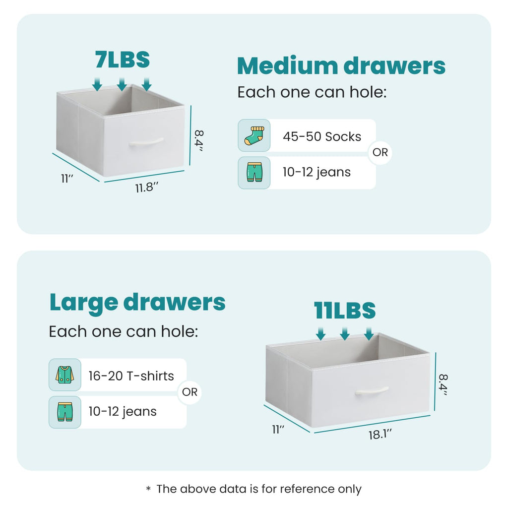 7 Drawer Fabric Dresser L1606