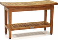 30" Teak Shower Bench with Shelf B69743