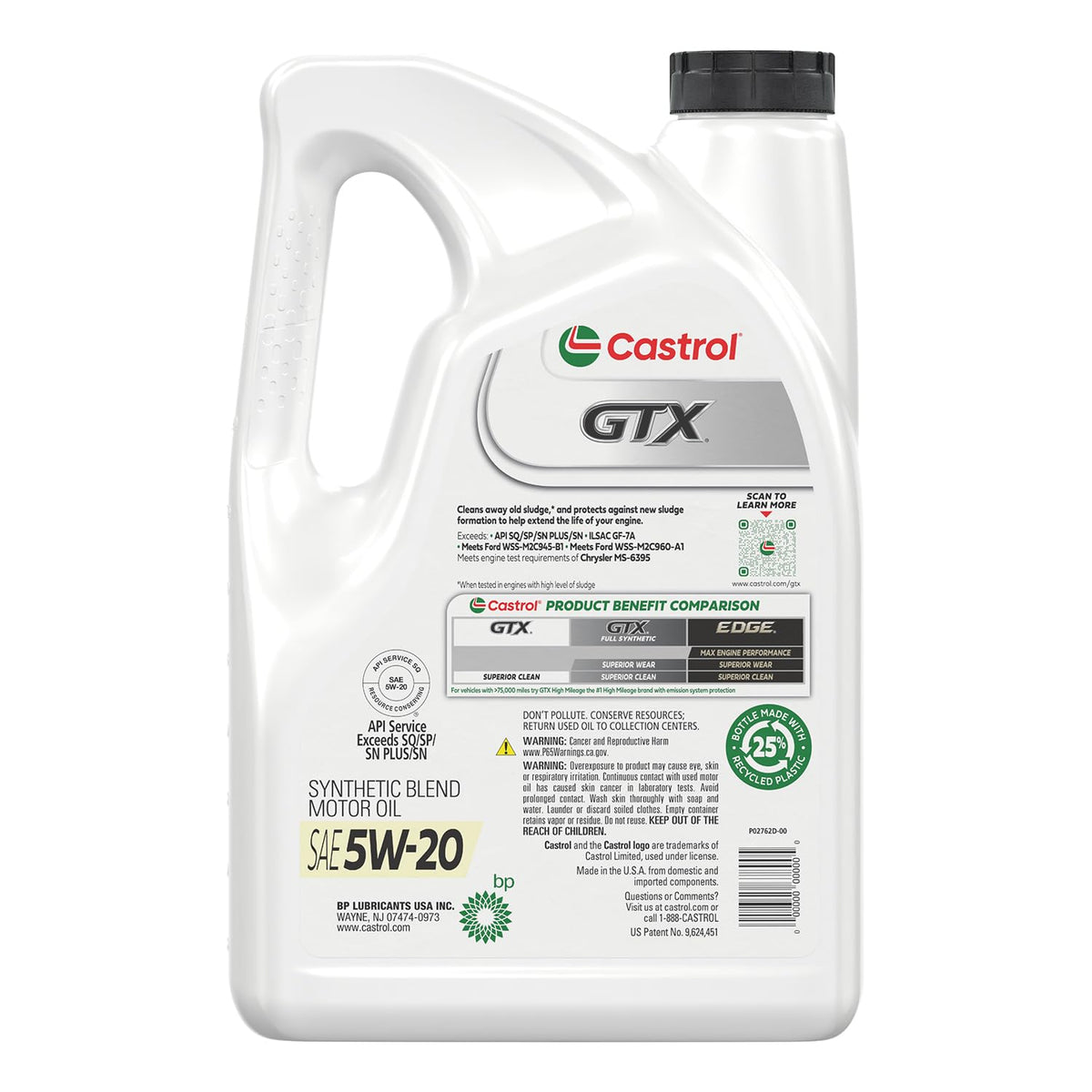 5W-20 Synthetic Blend Motor Oil, 5 Quarts R480651