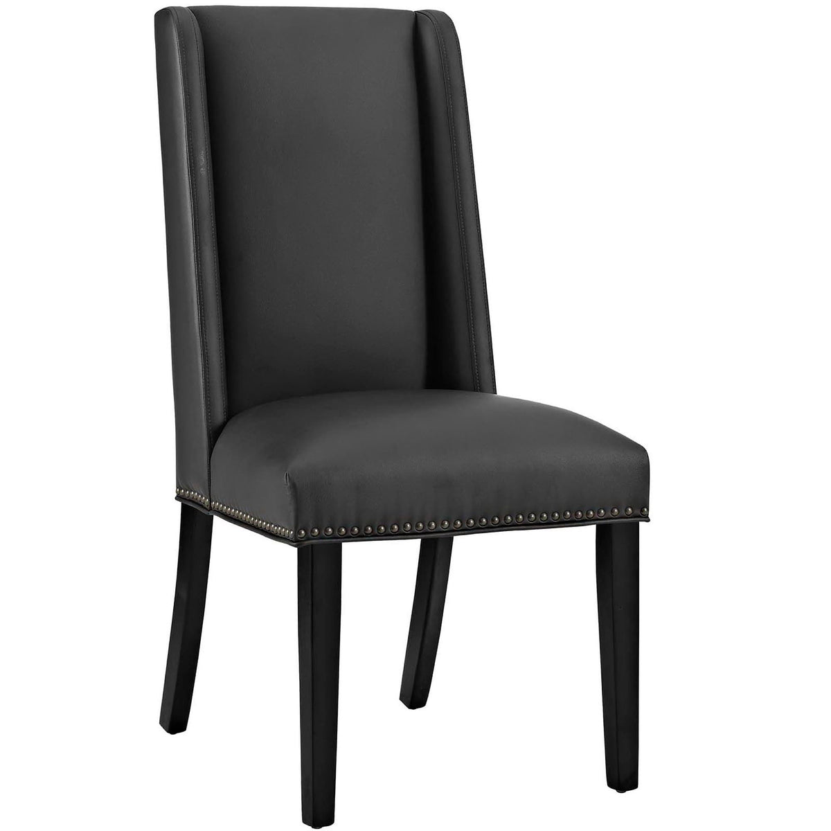 Black Vegan Leather Dining Side Chair G1919
