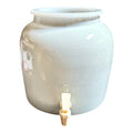 Porcelain Ceramic Water Dispenser with Faucet, Fits 3 to 5 Gallon Jugs, White Z872