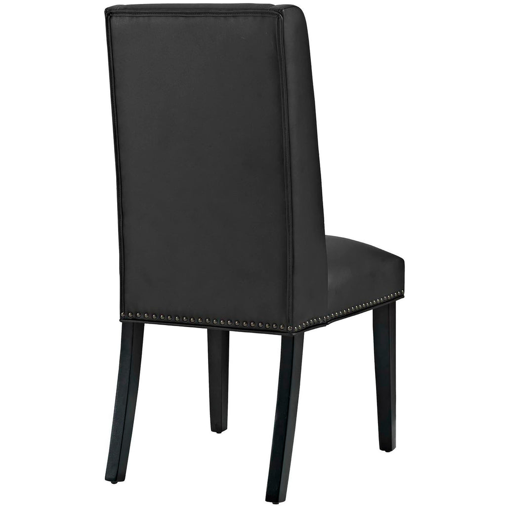 Black Vegan Leather Dining Side Chair G1919