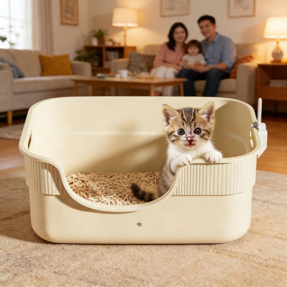 Low Entry Open Top Cat Litter Box U605