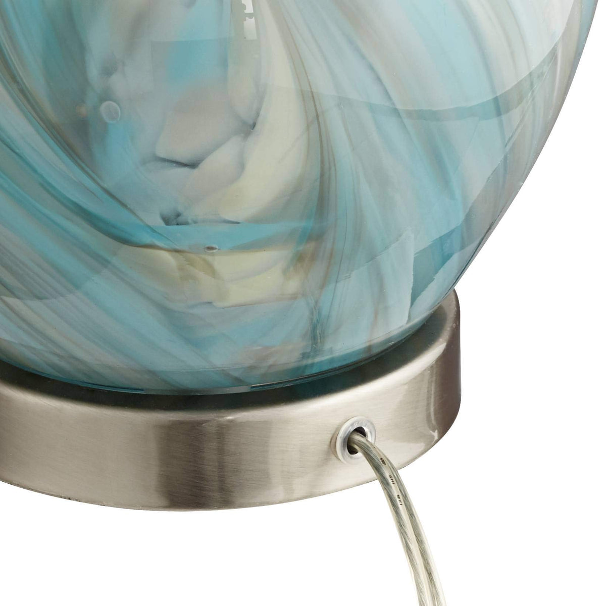 22" High Blue Gray Art Glass Table Lamp K8531