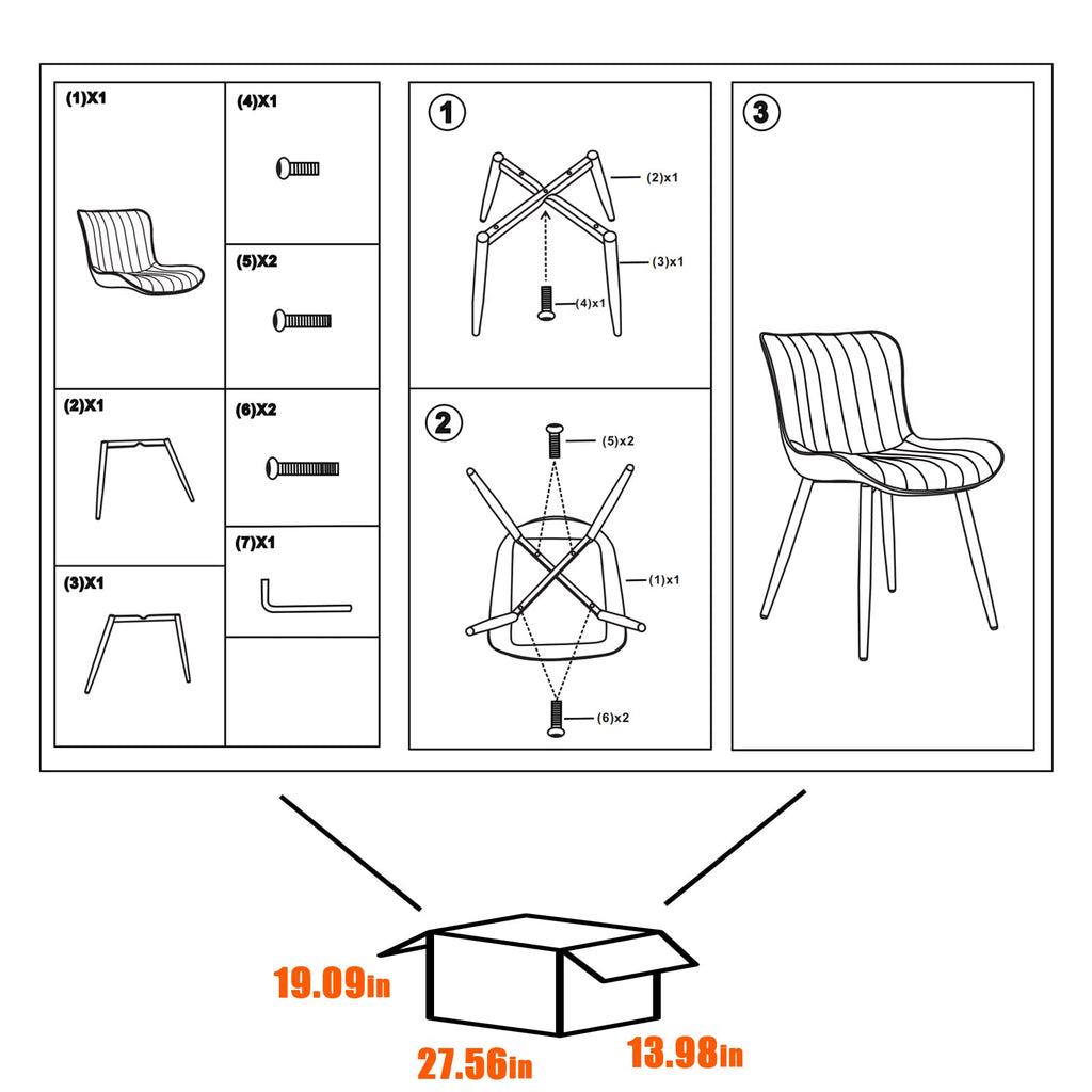 Black Dining Chairs Set of 2 K37266
