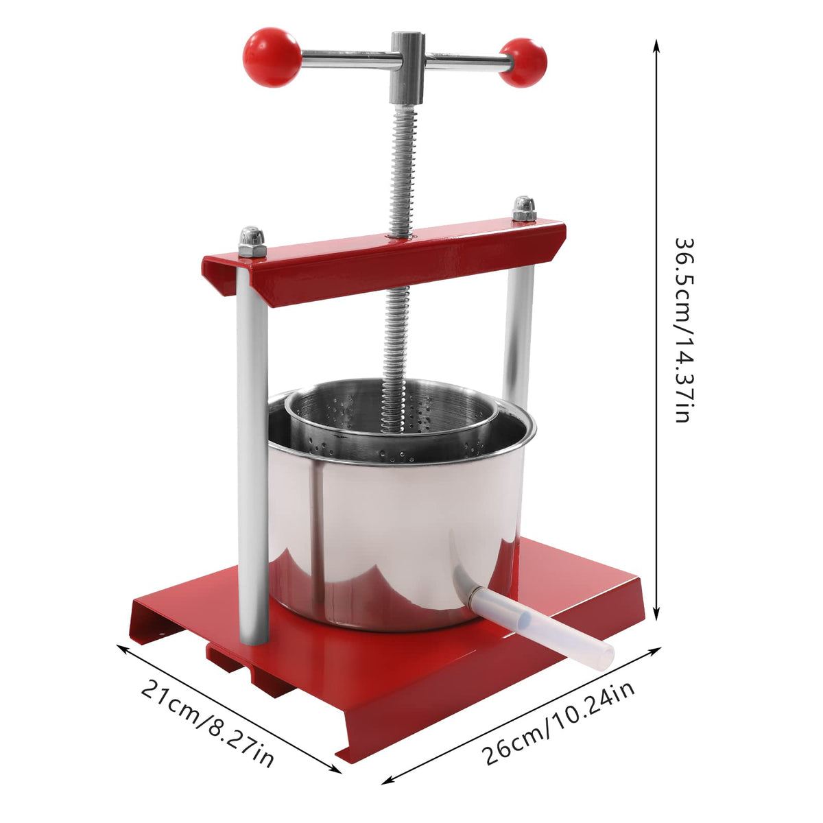 1.6 Gal Stainless Steel Manual Fruit Wine Press H58577
