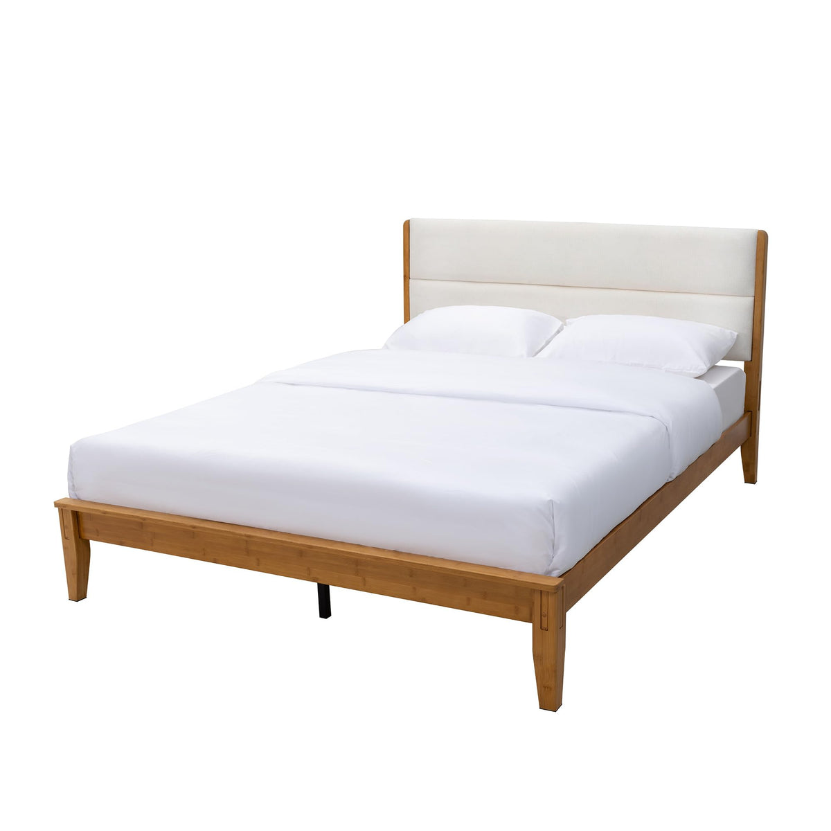 Solid Bamboo Queen Size Bed Frame with Headboard X85650