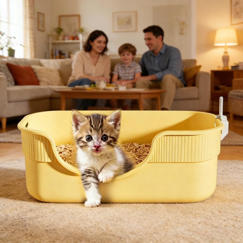 Low Entry Open Top Cat Litter Box U605