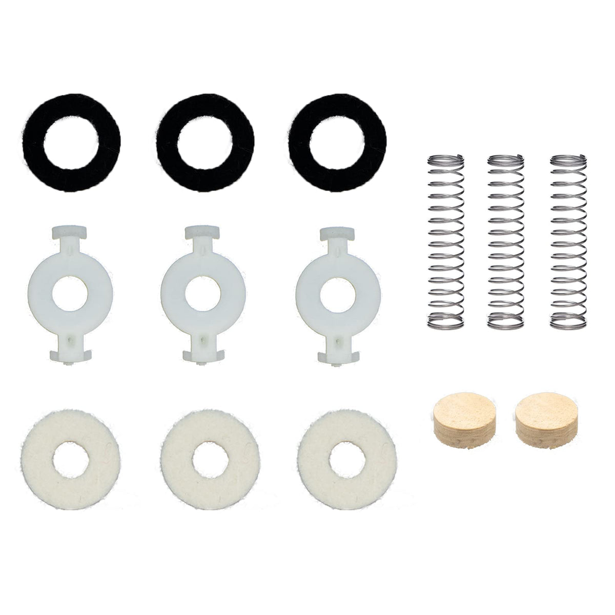 Trumpet Valve Repair Kit with Springs Felts and Cork Pads M443