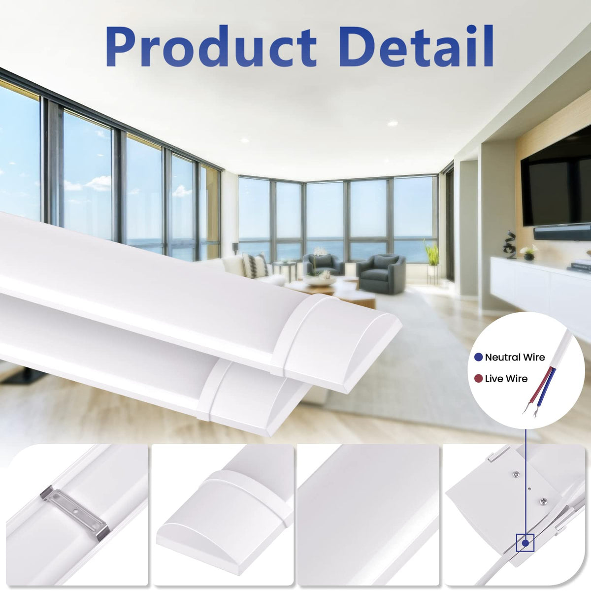20W 2ft LED Tube Light 1500lm 3000K Neutral White Y921