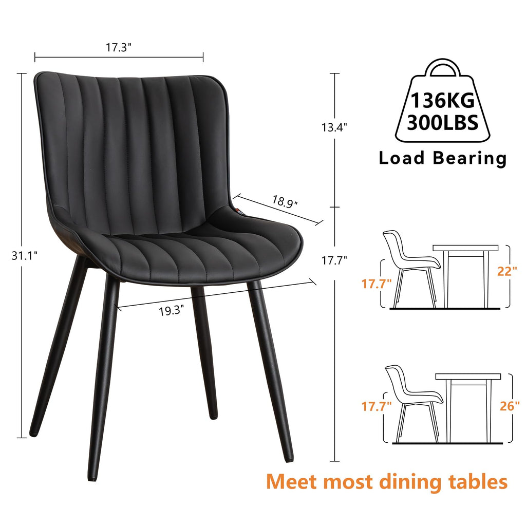 Black Dining Chairs Set of 2 K37266