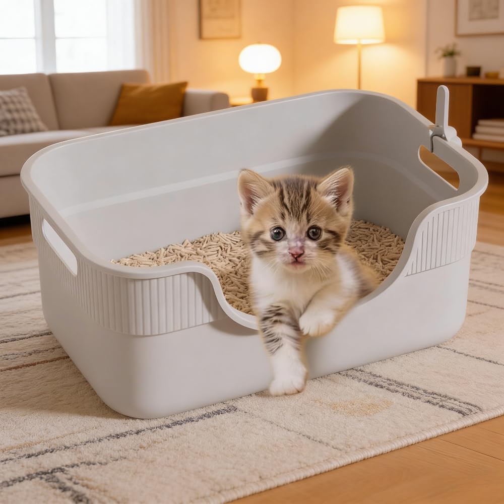 Low Entry Open Top Cat Litter Box U605