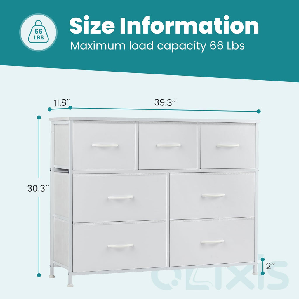 7 Drawer Fabric Dresser L1606