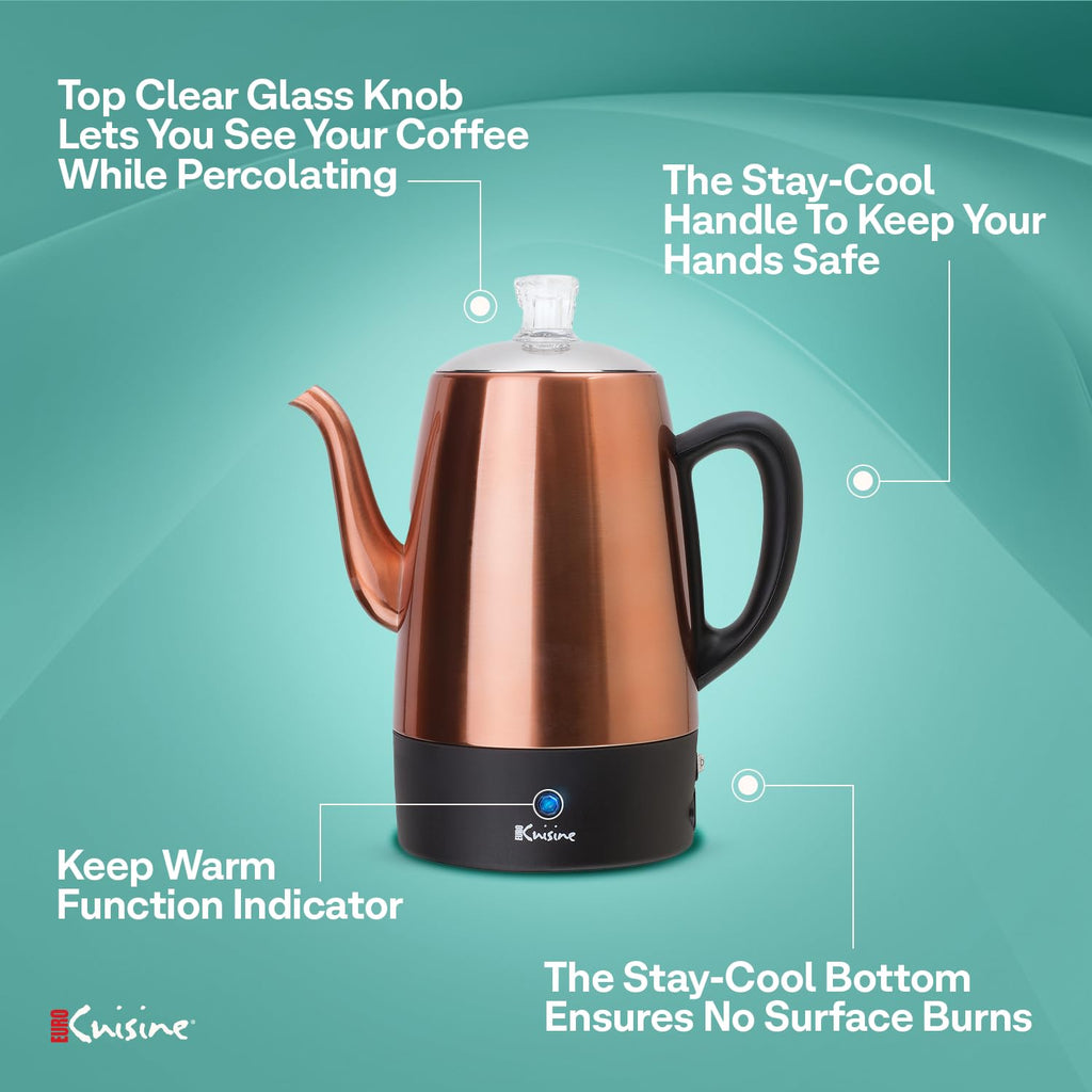 8 Cup Stainless Steel Electric Coffee Percolator X3072