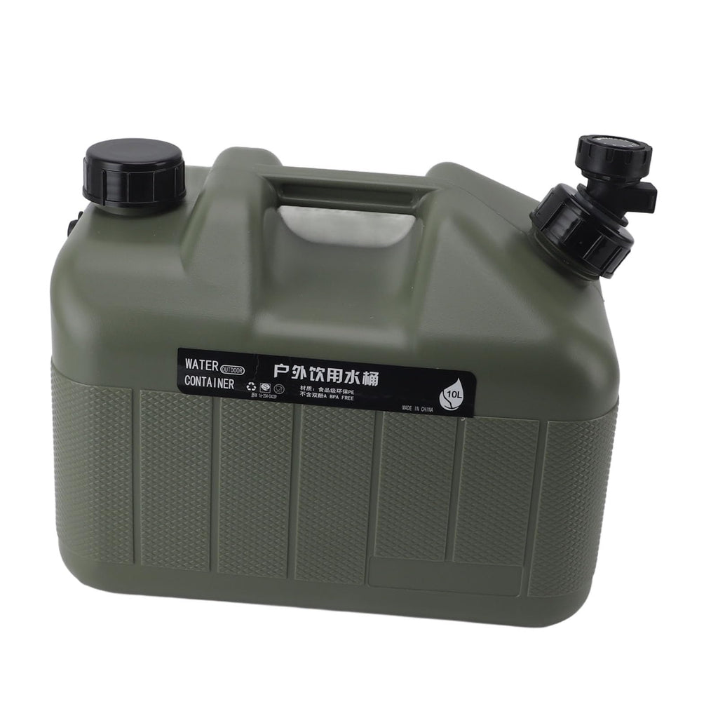 Portable 10L Green Water Storage Jug with Faucet K157870