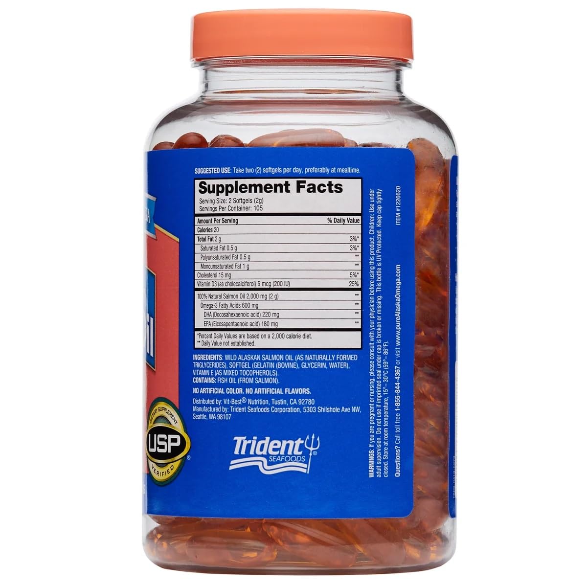 Wild Salmon Oil 1000 mg Softgels S94500