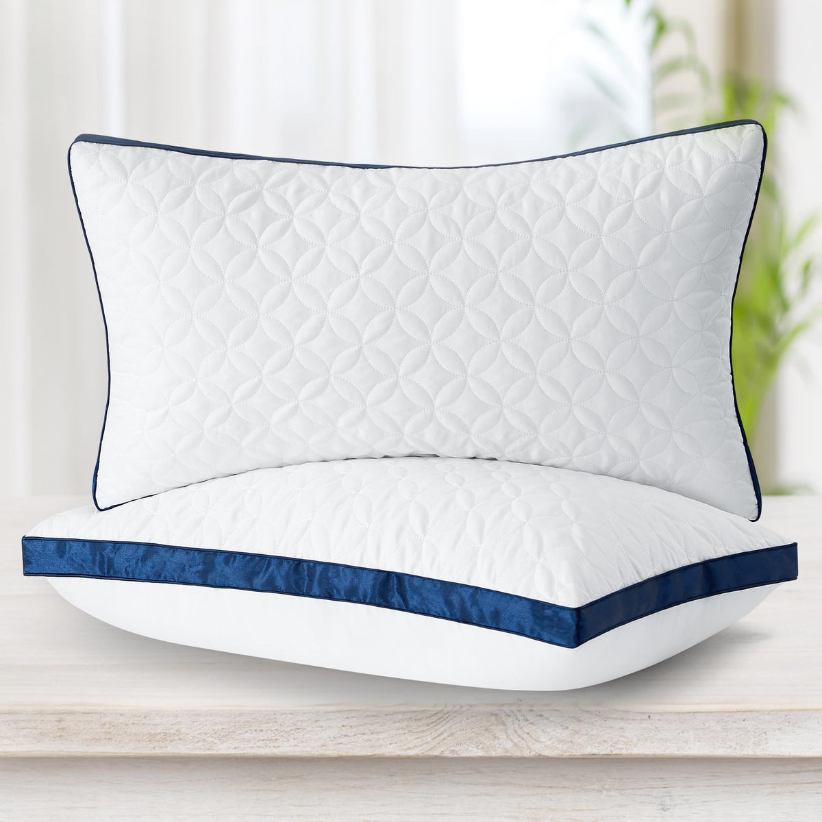 King Size Cooling Bed Pillows Set of 2 Down Alternative D373