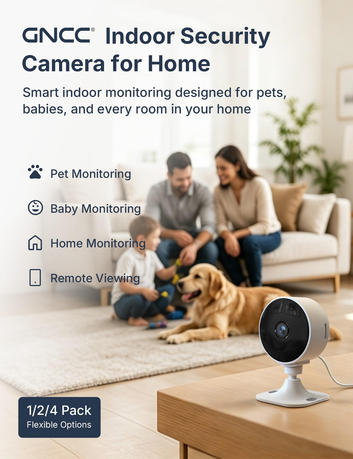 2.4GHz Indoor Security Camera 1080P 2-Pack U3856