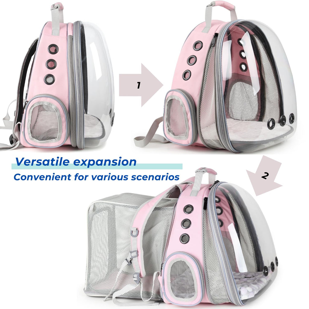 Expandable Cat Backpack with Mini Fan O431