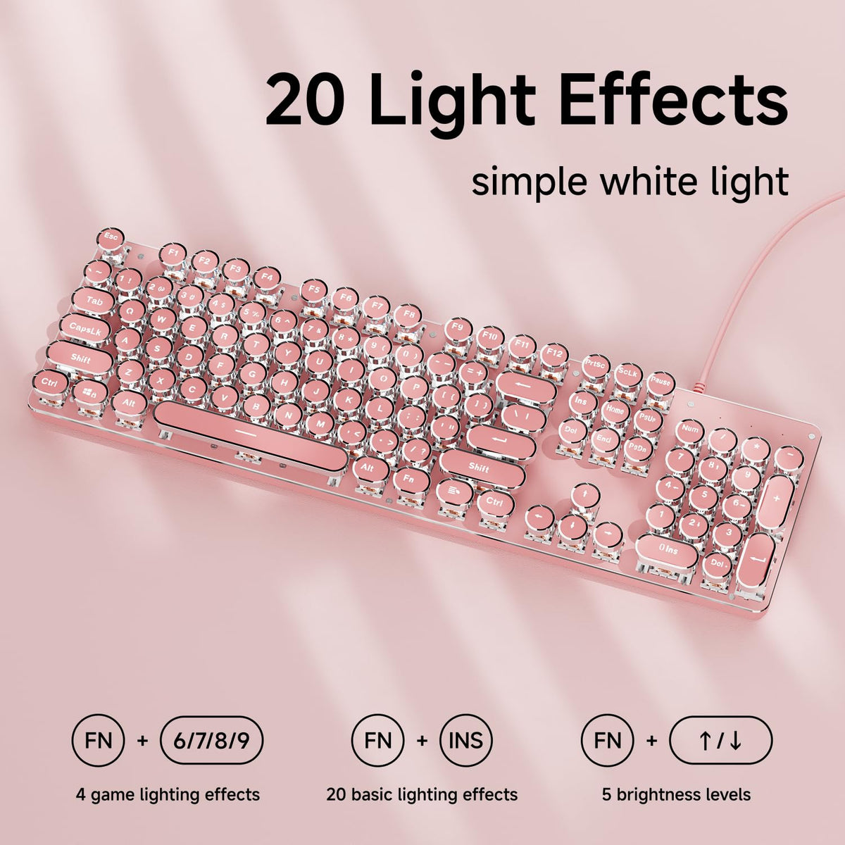 Wired Mechanical Keyboard with White Backlit P541489