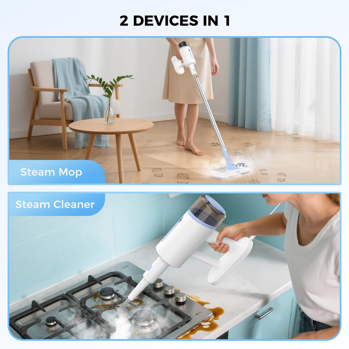 10 in 1 Detachable Handheld Steam Mop J955